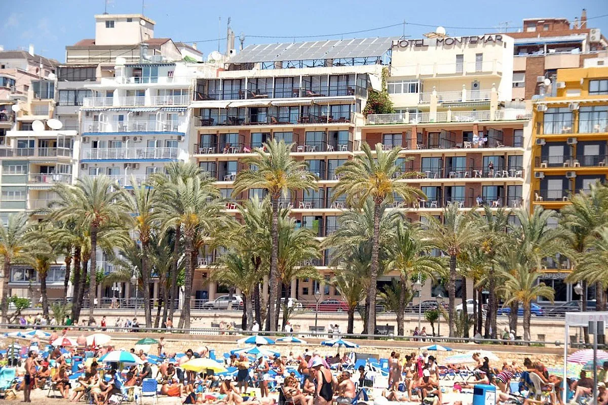 Plaža sa palmama ispred hotela · Hotel Montemar, Benidorm